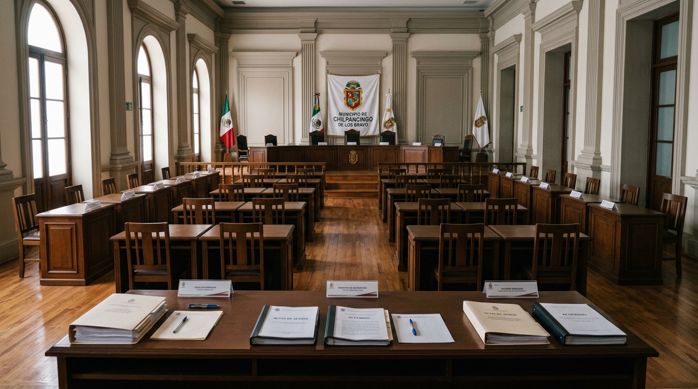 Sesión de cabildo municipal en Guerrero tras la reforma contra el nepotismo